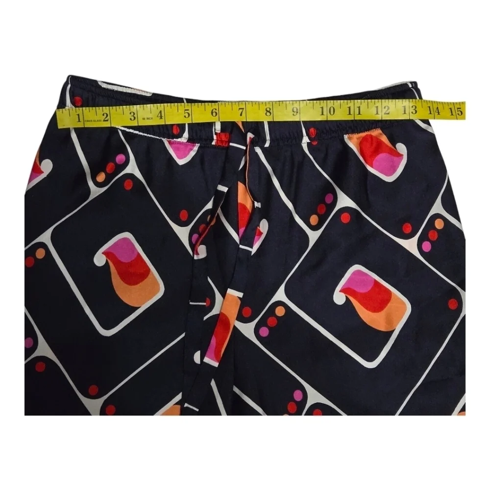 Zara Geometric Print Wide Leg Satin Pants - Picture 4 of 8